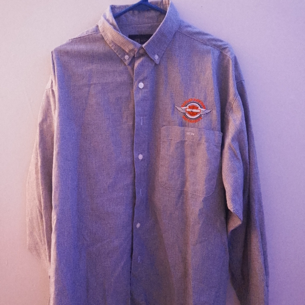 Harley Davidson University long sleeve button down
